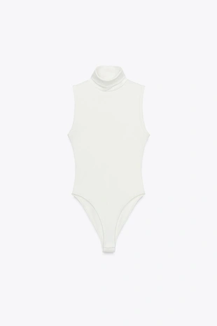 Базовое боди с высоким воротником- Заказать в России