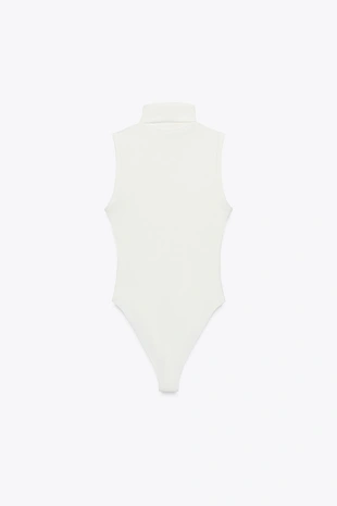 Базовое боди с высоким воротником- Заказать в России