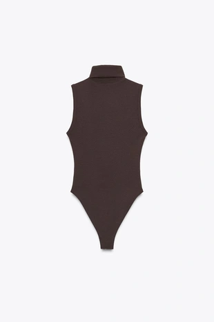 Базовое боди с высоким воротником- Заказать в России