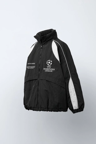 Black | 3121/770/800 - Zara Куртка WATER REPELLENT с капюшоном UEFA CHAMPIONS LEAGUE ®