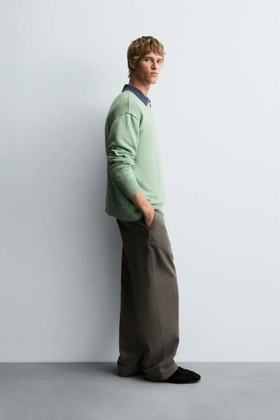 Хлопковый джемпер с эффектом изнанки- Заказать в России