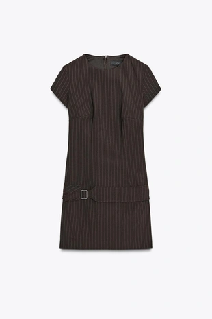 Короткое платье с поясом- Заказать в России