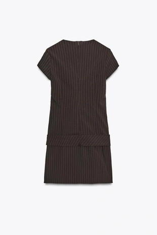 Короткое платье с поясом- Заказать в России