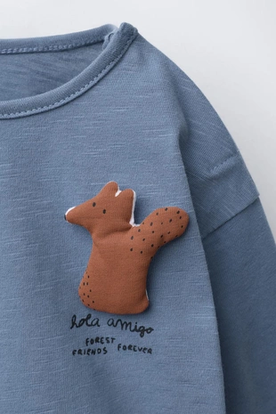 Blue | 1165/617/400 - Zara Лонгслив с белкой