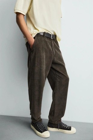 Вельветовые брюки CARROT FIT- Заказать в России