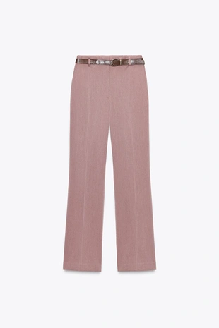 Прямые брюки с ремнем- Заказать в России