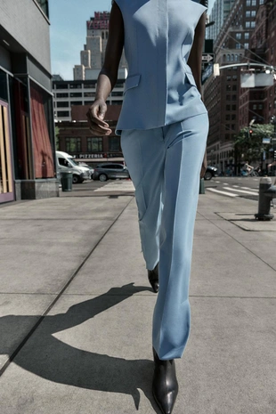 Брюки FLARE с боковыми разрезами- Заказать в России