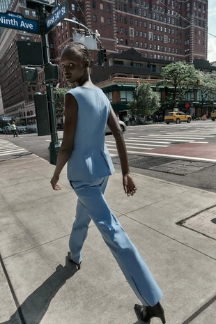 Брюки FLARE с боковыми разрезами- Заказать в России