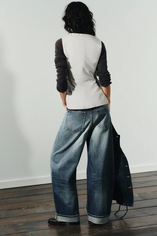 Эластичный хлопковый топ с карманами- Заказать в России