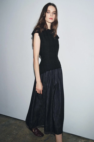 Комбинированное платье миди ZW COLLECTION- Заказать в России