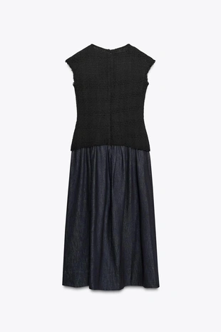 Комбинированное платье миди ZW COLLECTION- Заказать в России