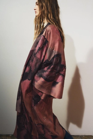 Кимоно с принтом, бусинами, LIMITED EDITION- Заказать в России