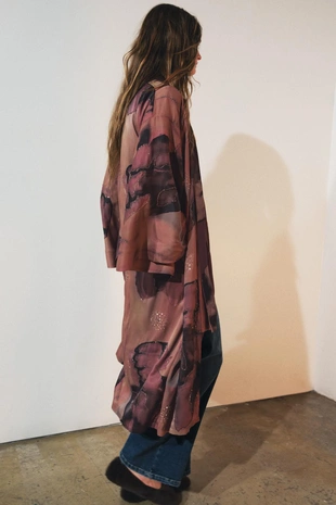 Кимоно с принтом, бусинами, LIMITED EDITION- Заказать в России