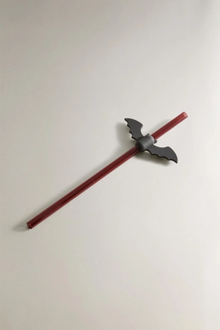 Детская трубочка из бутилированного звена TRITAN™ с изображением летучей мыши- Заказать в России