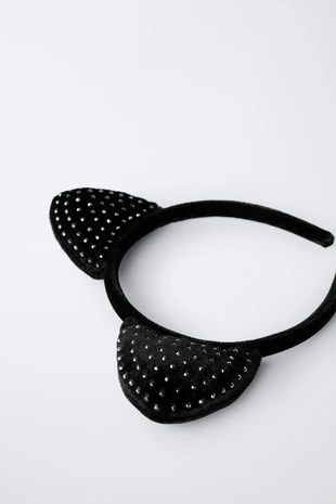 Купить Zara Ободок для волос с ушками и стразами