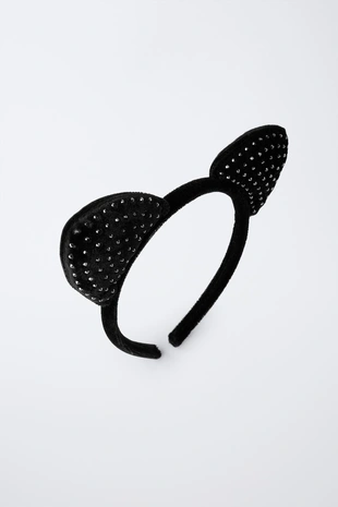 Ободок для волос с ушками и стразами- Заказать в России