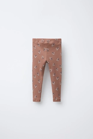 Легинсы в рубчик с принтом- Заказать в России