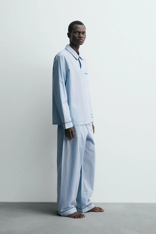 Жаккардовая пижамная рубашка-поло- Заказать в России