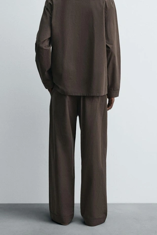 Brown | 5344/322/700 - Zara Пижамные брюки с жаккардовым узором