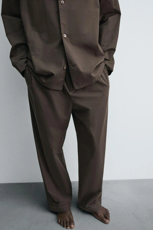 Пижамные брюки с жаккардовым узором- Заказать в России