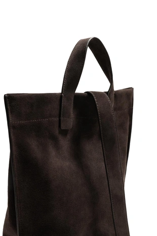 Brown | 3268/620/700 - Zara Кожаная сумка-шопер