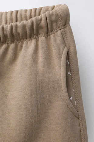 Брюки из флиса с принтом и карманами