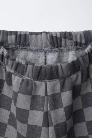 Комплект для бега, толстовка и брюки в шахматную клетку- Заказать в России