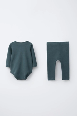 Купить Zara Комплект из боди и леггинсов с вышивкой