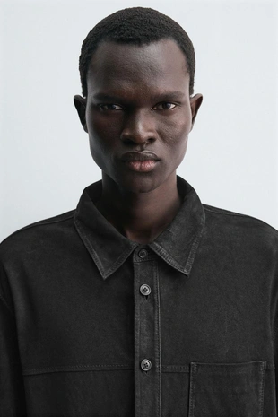 Куртка-рубашка из замши- Заказать в России