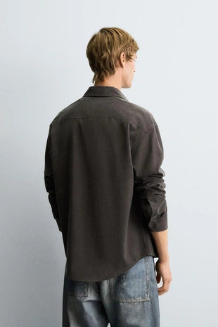 Рубашка RELAXED FIT из струящейся ткани- Заказать в России