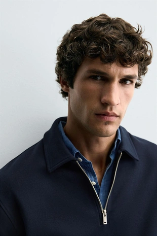 Толстовка-поло INTERLOCK на молнии- Заказать в России