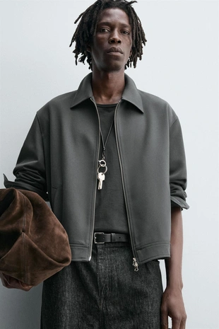 Куртка-рубашка REGULAR FIT на молнии- Заказать в России