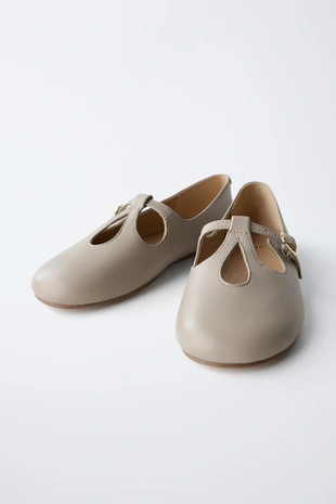 Taupe Grey | 2573/630/131 - Zara Кожаные балетки