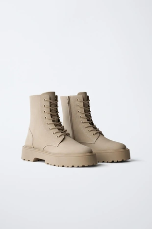 Купить Zara Ботинки со шнуровкой