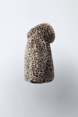 Leopard | 0874/566/051 - Zara Куртка из искусственного меха с анималистическим принтом