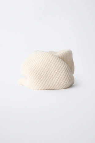 Ecru | 3920/161/712 - Zara Базовый трикотажный снуд