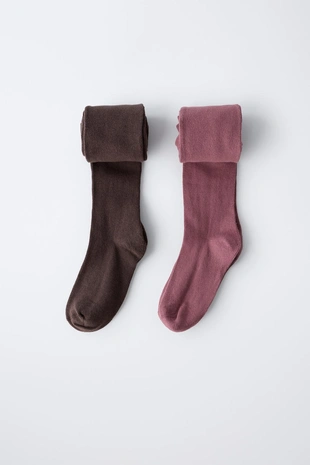 Набор из двух однотонных колготок