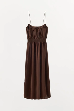 Атласное платье со сборками- Заказать в России