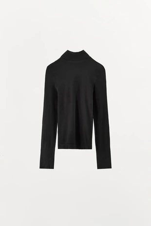 Купить Zara Топ с высоким воротником из полиамида