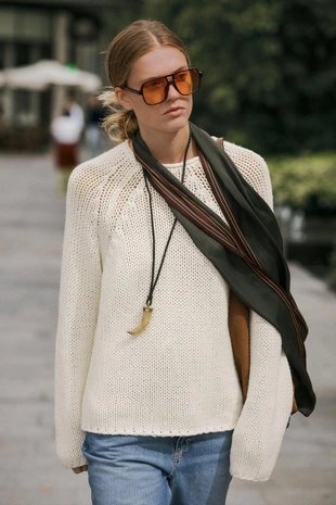 Свитер крупной вязки- Заказать в России