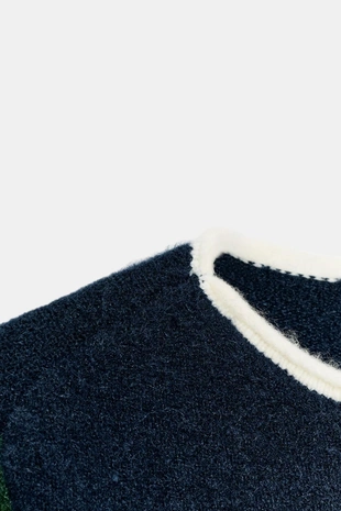 Трикотажный джемпер в цвете колор-блок- Заказать в России