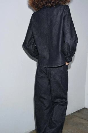 Джинсовая рубашка с бантом — ZW COLLECTION- Заказать в России