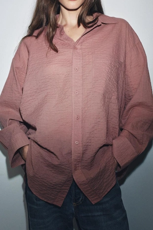 Рубашка OVERSIZE с текстурой — ZW COLLECTION