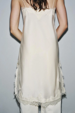 Платье-комбинация с кружевом — ZW COLLECTION- Заказать в России