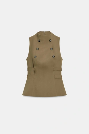 Топ с пуговицами- Заказать в России