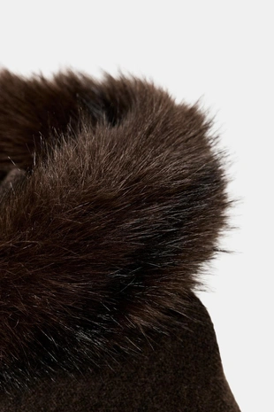 Трикотажная накидка с мехом- Заказать в России