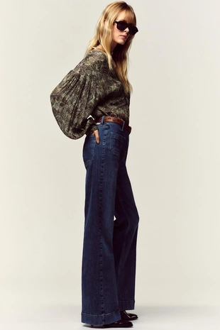 Джинсы Z1975 клеш с высокой посадкой и ремнем- Заказать в России