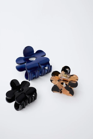 Купить Zara Набор из трех заколок для волос «цветок»