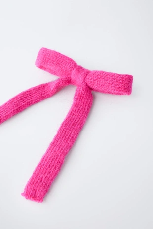 Купить Zara Вязаная заколка для волос с бантом