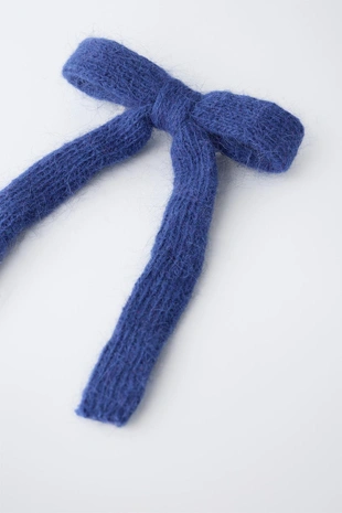 Купить Zara Вязаная заколка для волос с бантом